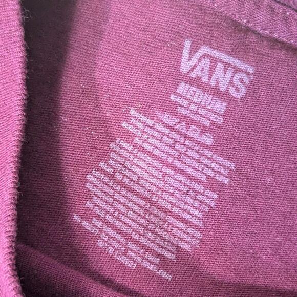 Vans Maroon size medium with baby blue fish graphic print men's t shirt - Picture 3 of 6